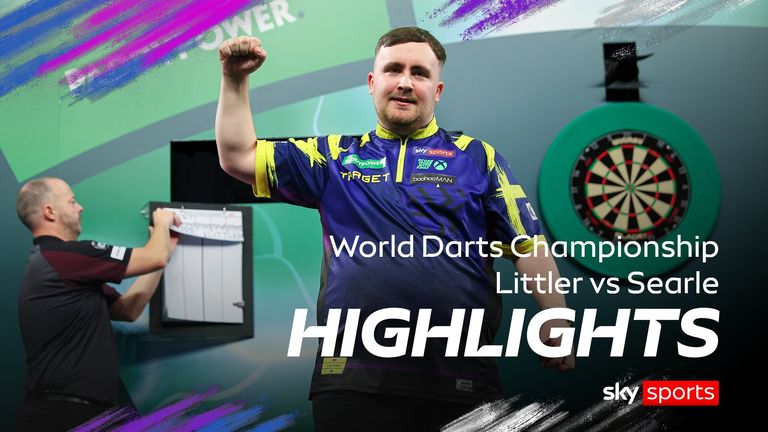 Highlights of the World Championship semi-final between Luke Littler and Ryan Searle.