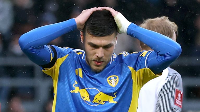 Joel Piroe rues a missed chance against Derby