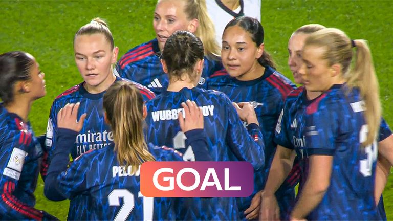 Frida Maanum scores for Arsenal vs FAR Rabat