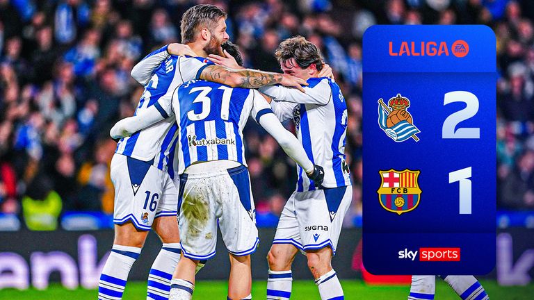 Real Sociedad 2-1 Barcelona La Liga highlights