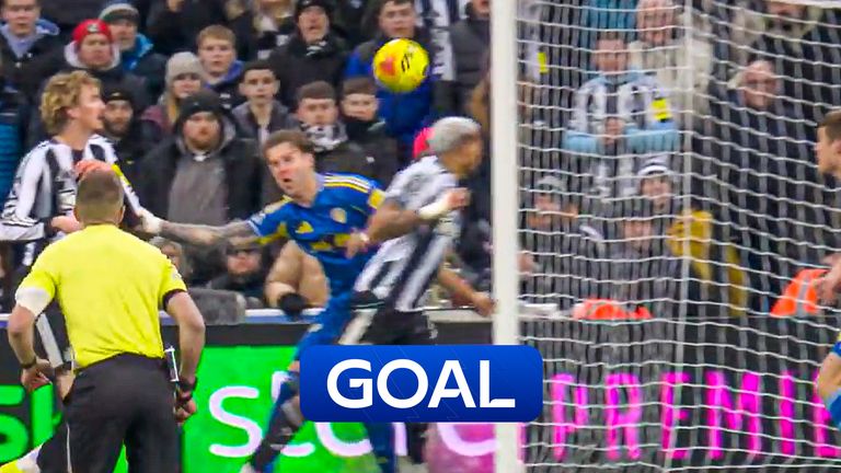 Newcastle's  Joelinton scored a fine header against Leeds