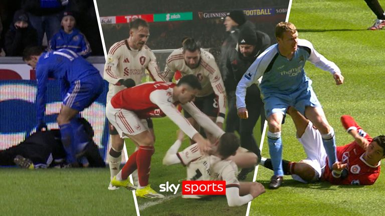 We take a look at some of football's most unsporting and disrespectful moments including Gabriel Martinelli trying to push Conor Bradley off the pitch whilst he is injured, Cristiano Ronaldo kicking out at Curtis Jones and more!