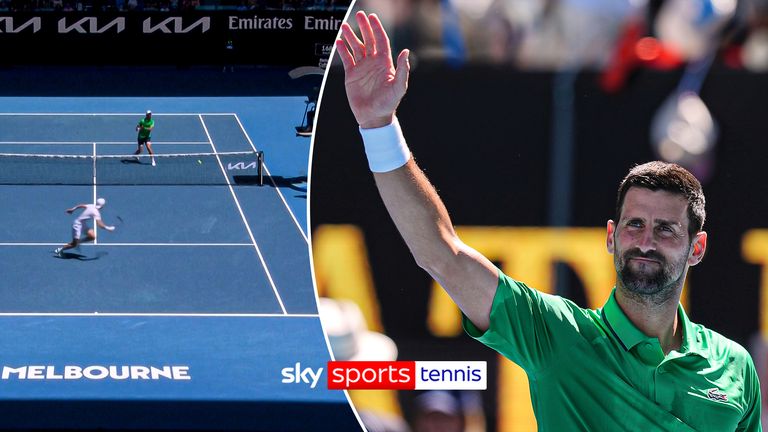 Novak Djokovic defeats Francesco Maestrelli