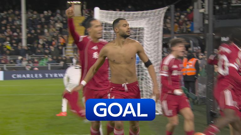 Gakpo scores late for Liverpool.