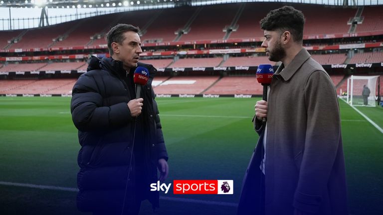 Gary Neville and Dan Khan look ahead to Arsenal's fixture against Manchester United. 