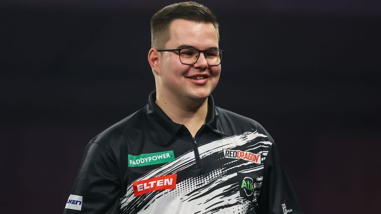 Gian van Veen at the World Darts Championship