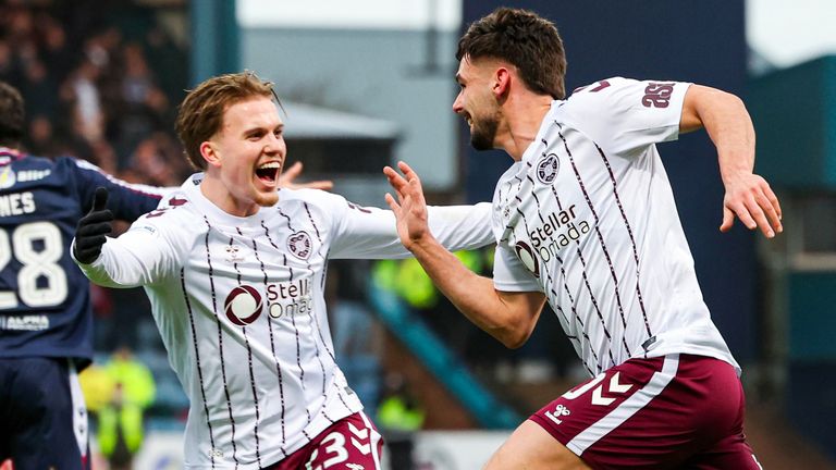 Claudio Braga scored the only goal as Hearts beat Dundee