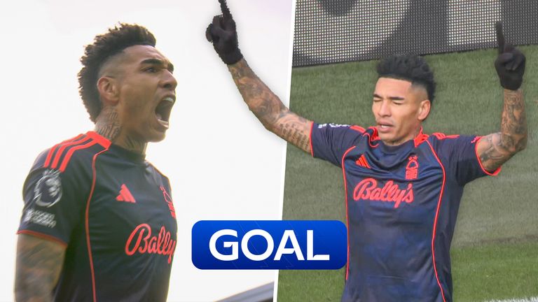 Igor Jesus gives Nottingham Forest the lead in their Premier League clash with Brentford.