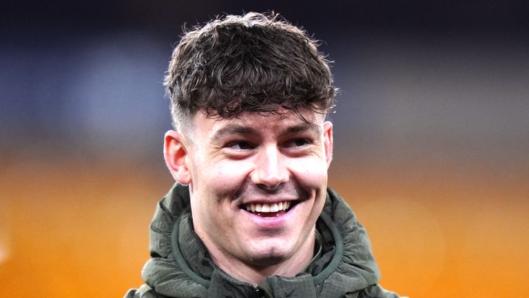 Wolverhampton Wanderers' Jorgen Strand Larsen ahead of the Carabao Cup fourth round match at Molineux Stadium,