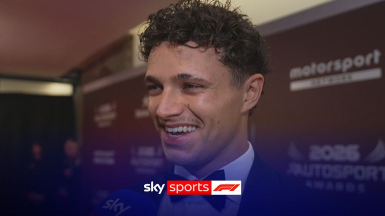 Speaking to Sky Sports' Craig Slater whilst attending the Auto Sports awards at London's Roundhouse, Lando Norris says he is confident and ready to go as he looks to defend his World Champion title. 