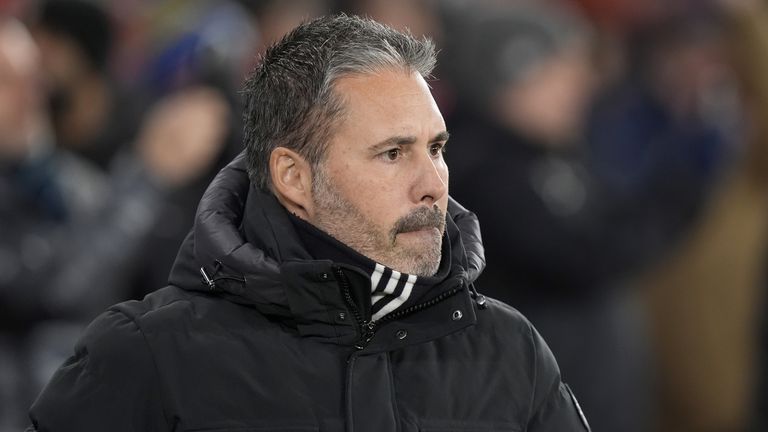 Leicester City manager Marti Cifuentes during the Sky Bet Championship match at Southampton