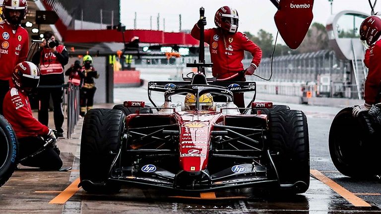 Lewis Hamilton barcelona shakedown day two (Photo credit: Scuderia Ferrari)