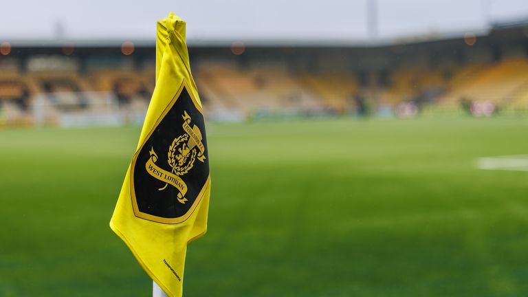 Corner flag ahead of the William Hill Premiership match between Livingston and Celtic