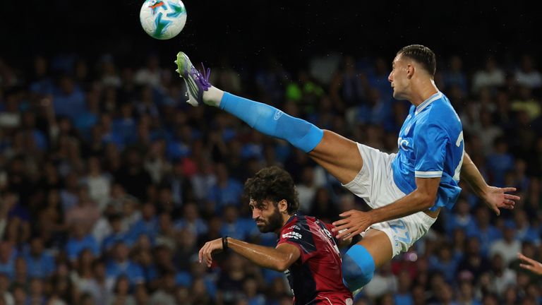 Napoli's Lorenzo Lucca is a transfer target this month