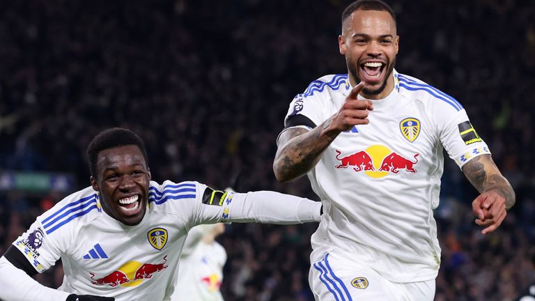 Lukas Nmecha celebrates his injury-time winner