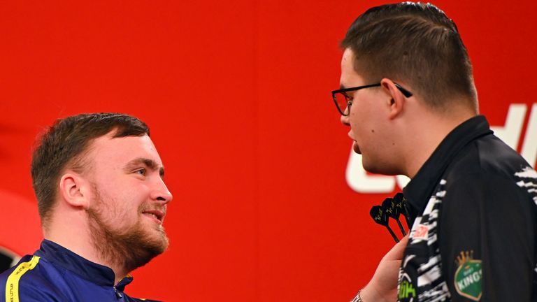 Luke Littler beat Gian van Veen at the 2025 UK Open in March