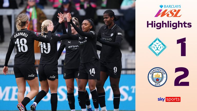 Highlights from the Women's Super League clash between London City Lionesses and Manchester City.