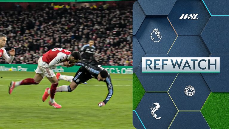 The Ref Watch Mikel Merino should have received a second yellow for pulling back Morgan Rogers during Arsenal's win over Aston Villa.
