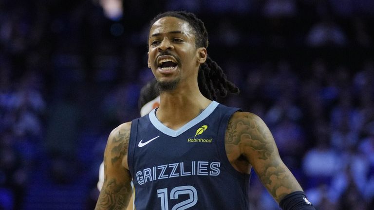 Memphis Grizzlies guard Ja Morant in action during the NBA London Game (AP Photo/Kin Cheung)