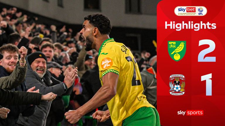 Highlights of the Sky Bet Championship match between Norwich and Coventry
