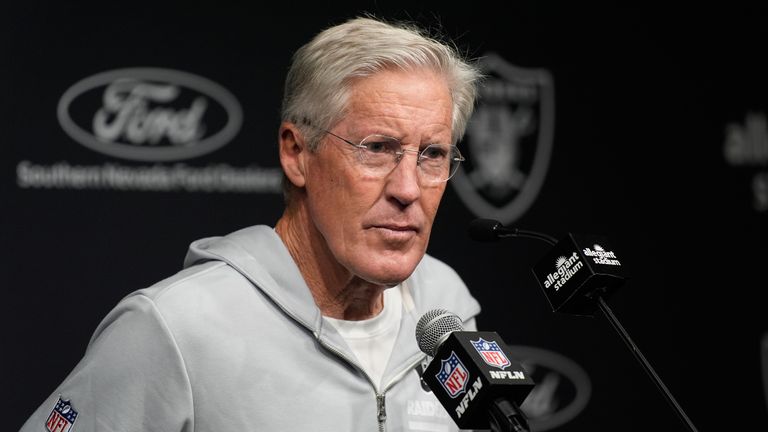 Las Vegas Raiders head coach Pete Carroll