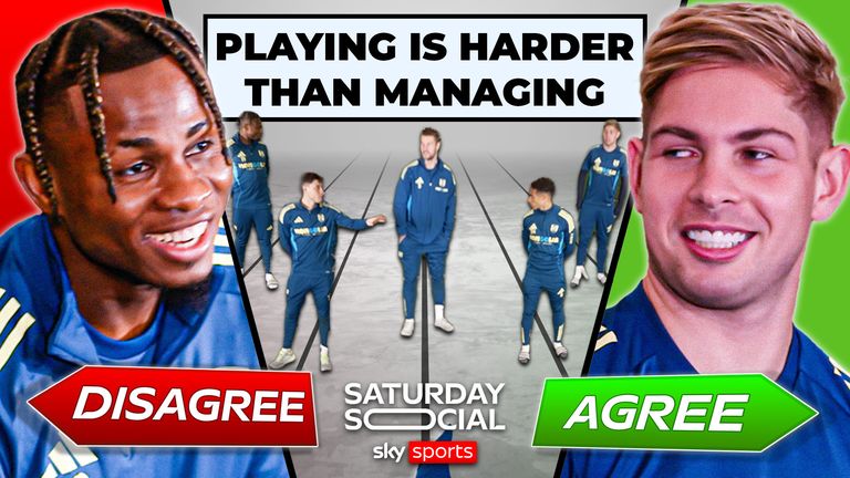 Fulham players Samuel Chukwueze, Emile Smith Rowe, Joachim Andersen, Josh King and Jorge Cuenca are tasked with deciding whether they agree or disagree with some of football’s hottest topics.