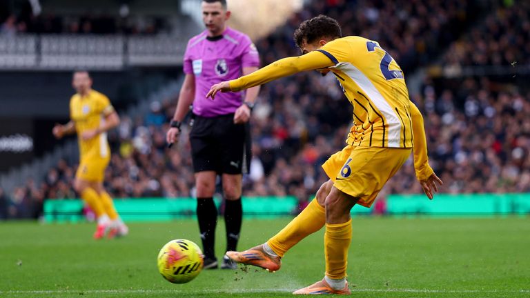 Yasin Ayari fires Brighton into the lead at Fulham