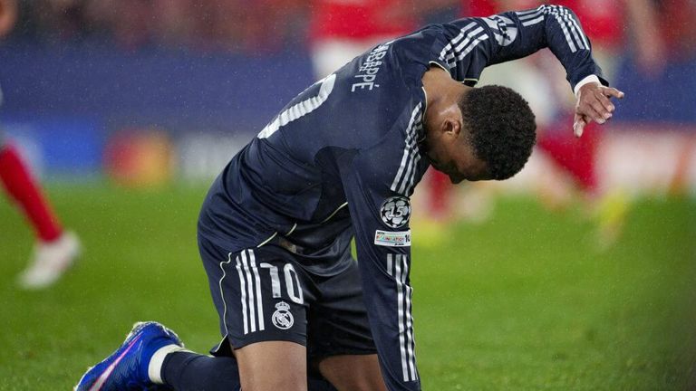 Kylian Mbappe had put Real Madrid ahead on the night after 30 minutes
Pedro Loureiro/Eurasia Sport Images via Getty Images