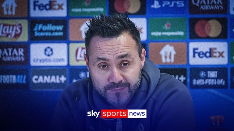 'My focus is totally on Marseille' | De Zerbi plays down links with Man Utd