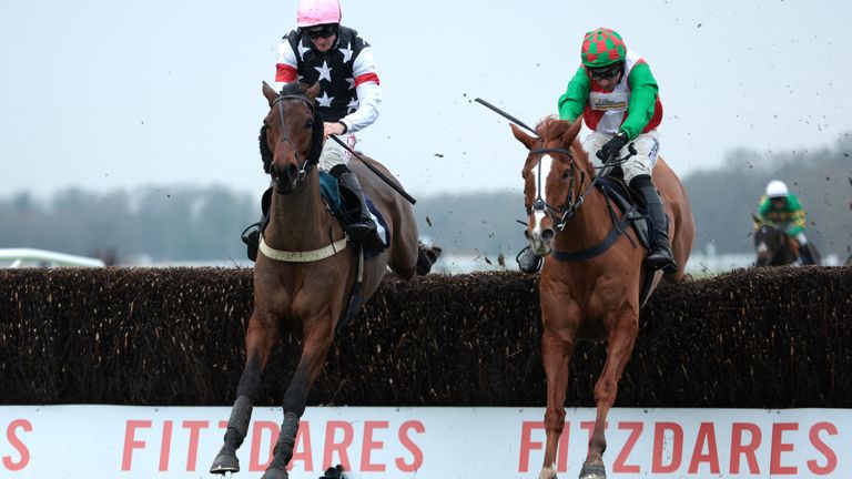 Salver (left) heads for home