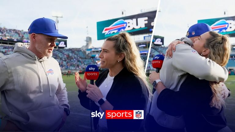 Buffalo Bills @ Jacksonville Jaguars | Phoebe Schecter talks with winning Bills coach Sean McDermott