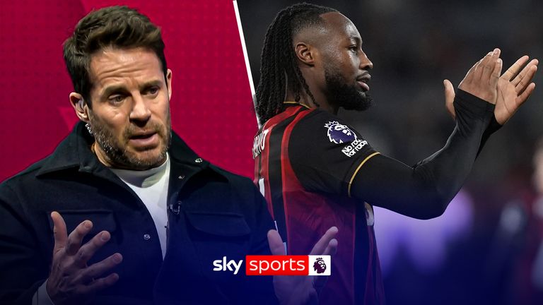 Bournemouth's Antoine Semenyo applauds the fans after the Premier League match at the Vitality Stadium, Bournemouth.
