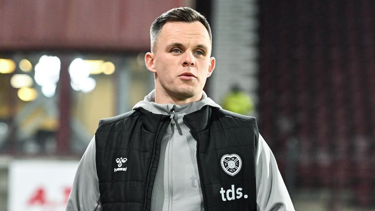 EDINBURGH, SCOTLAND - JANUARY 17: Hearts' Lawrence Shankland before a Scottish Gas Scottish Cup Fourth Round match between Heart of Midlothian and Falkirk at Tynecastle Park, on January 17, 2026, in Edinburgh, Scotland. (Photo by Paul Devlin / SNS Gr