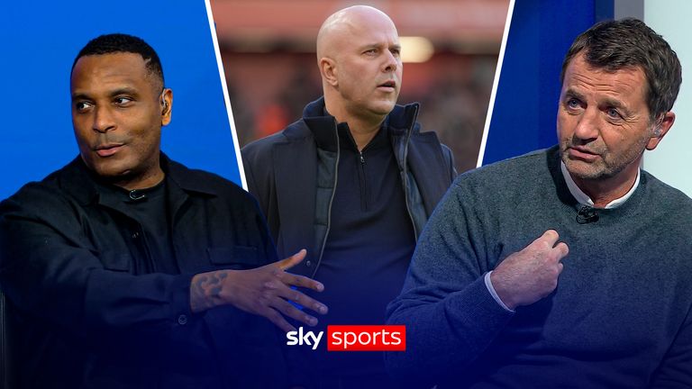 Liverpool's manager Arne Slot enters to the pitch prior to the English Premier League soccer match between Liverpool and Burnley in Liverpool, England, Saturday, Jan. 17, 2026. 