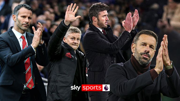 Ryan Giggs, Ole Gunnar Solskjaer, Michael Carrick and Ruud van Nistelrooy