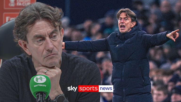 Thomas Frank responds to Spurs fans' boos during their FA Cup exit.