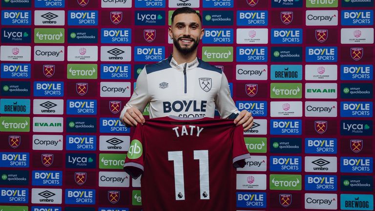 New West Ham signing Taty Castellanos. Pic: West Ham United FC.
