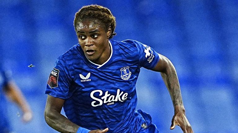 Kelly Gago in action for Everton against London City Lionesses