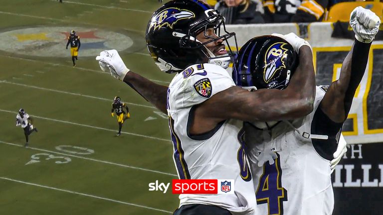 Lamar Jackson found Zay Flowers against the Steelers