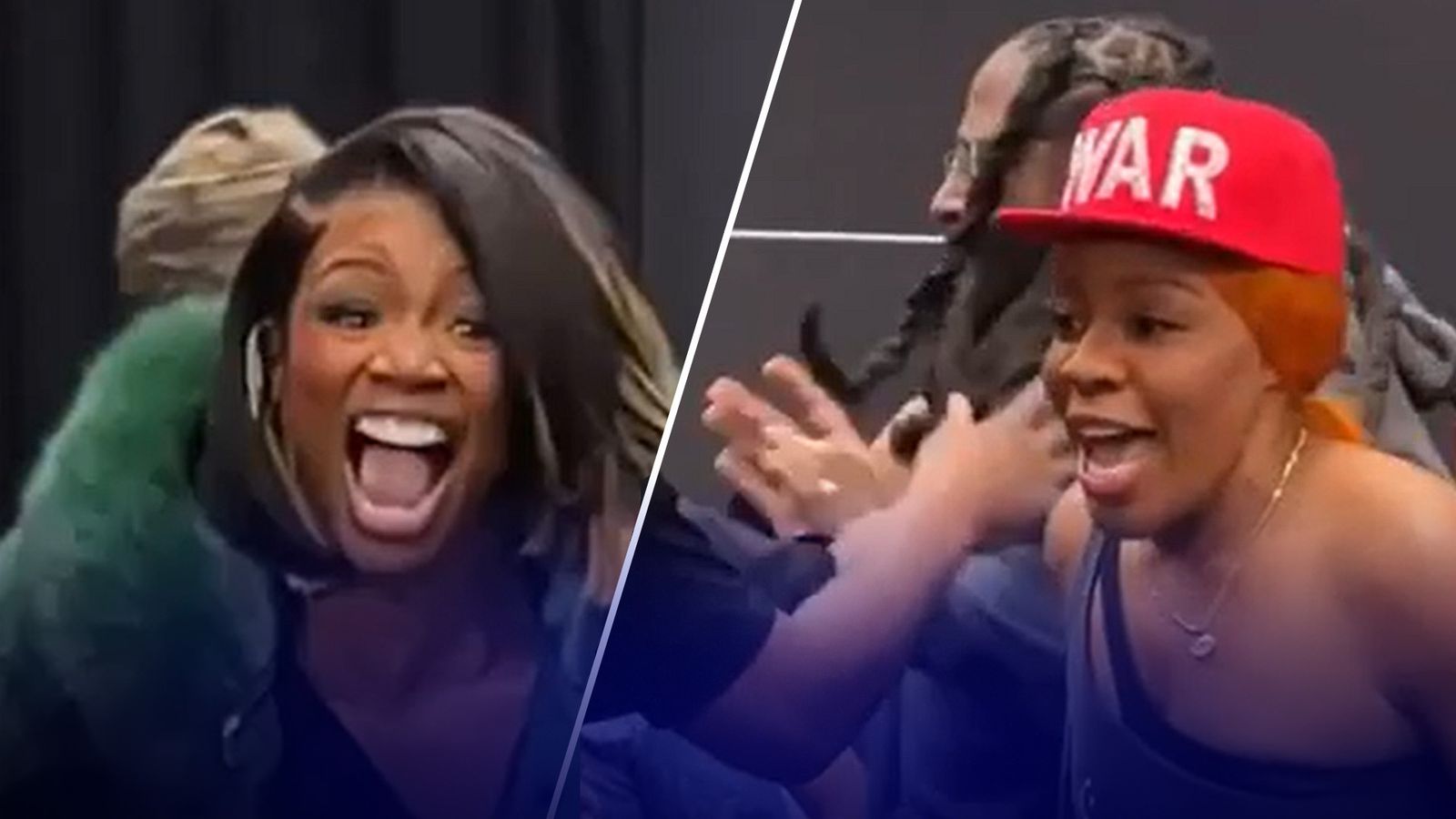 Claressa Shields pushes Franchon Crews-Dezurn during their final head-to-head