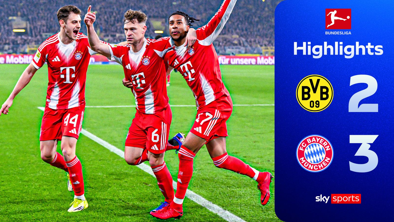 Borussia Dortmund 2-3 Bayern Munich | Bundesliga highlights