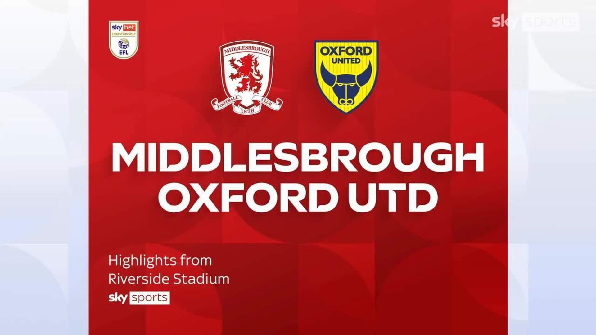 Middlesbrough 0-0 Oxford