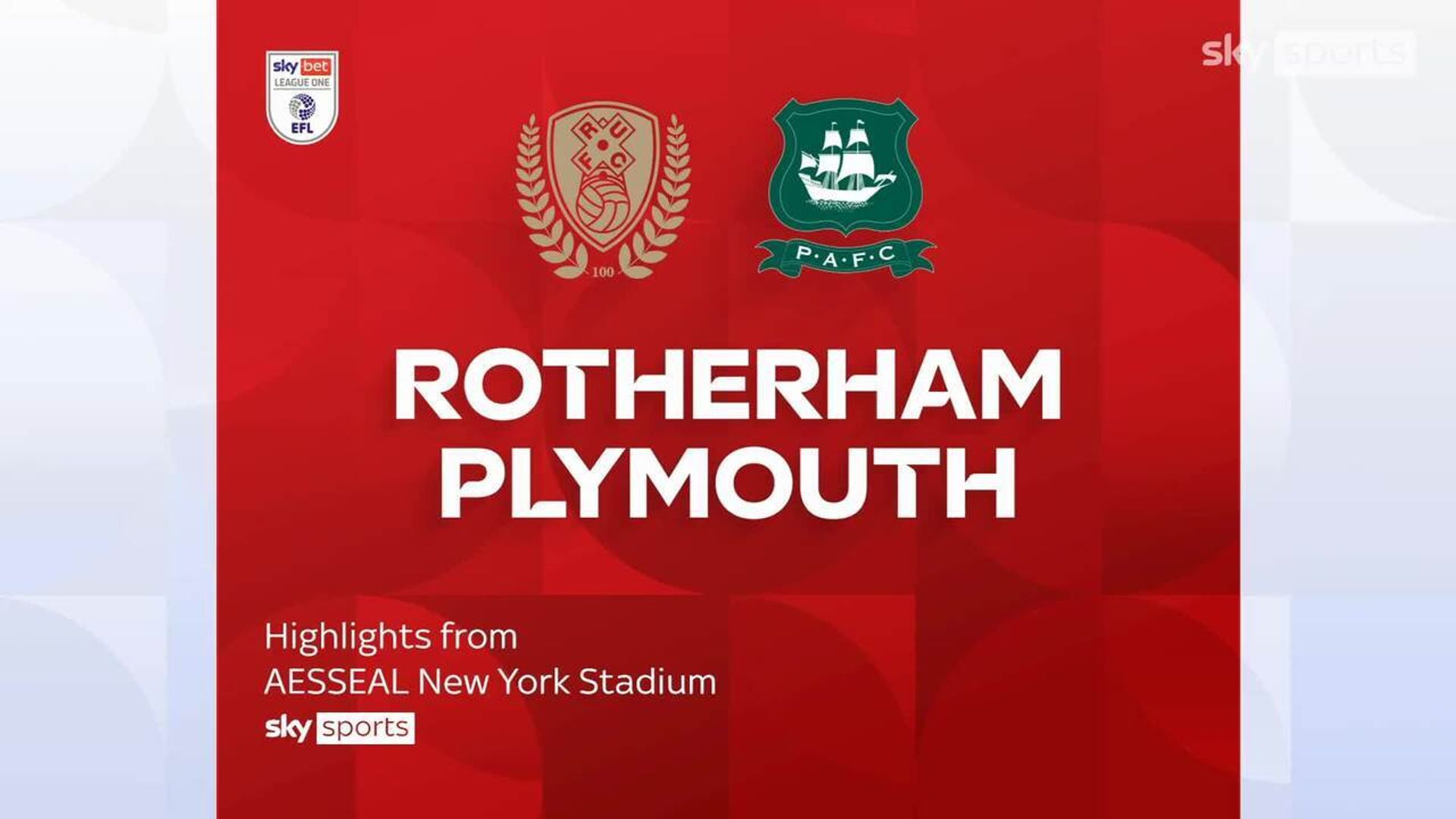 Rotherham 1-0 Plymouth