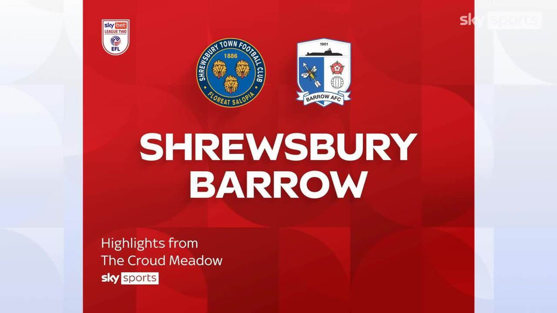 Shrewsbury 2-1 Barrow