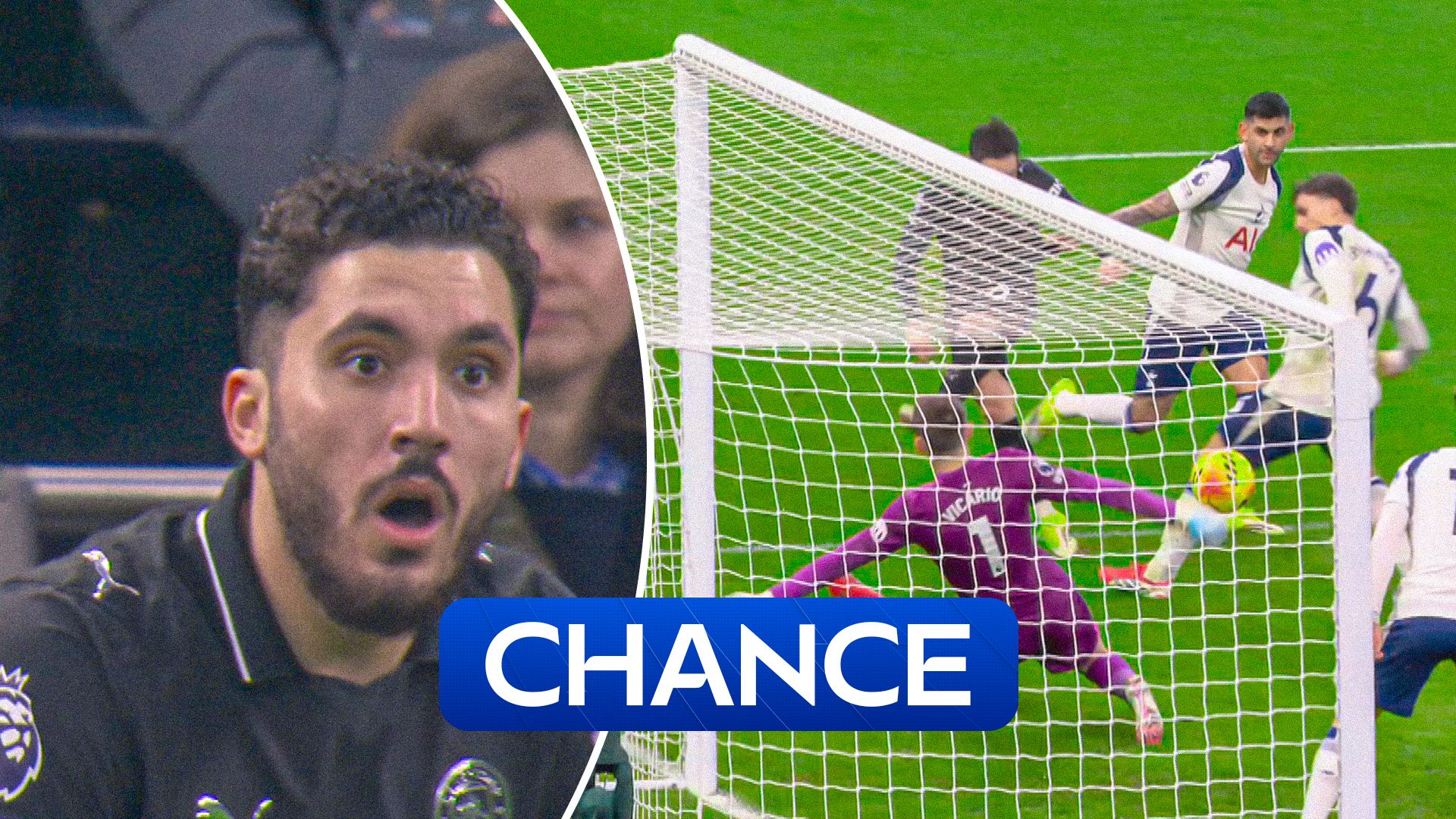 'What a save!' | Vicario's quick reactions deny Cherki brace