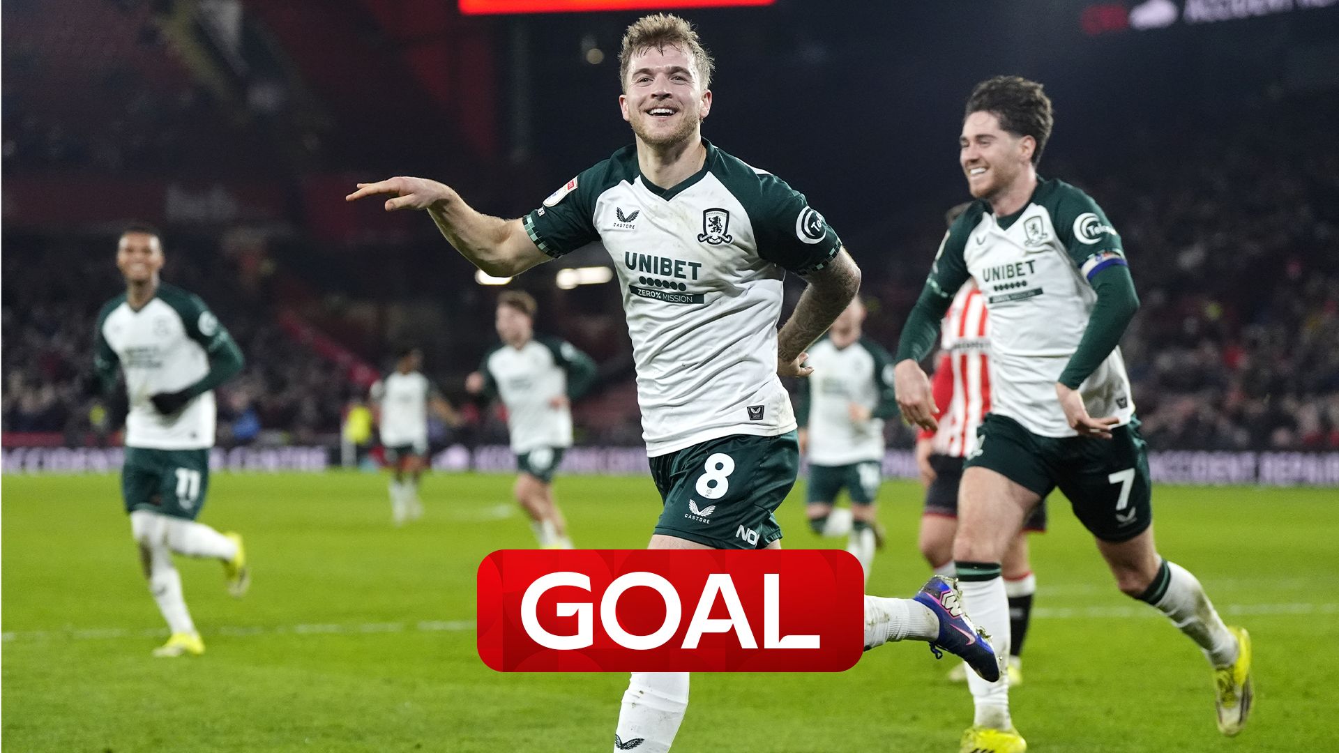 McGree puts Boro two up just before half-time!