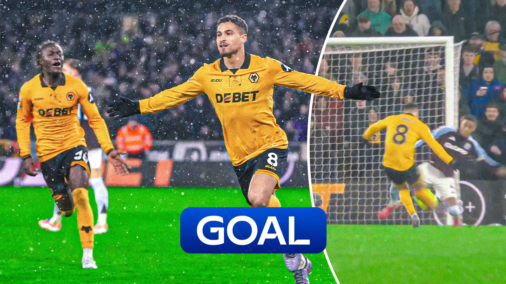 Wolves vs Aston Villa: Joao Gomes scores sensational opener