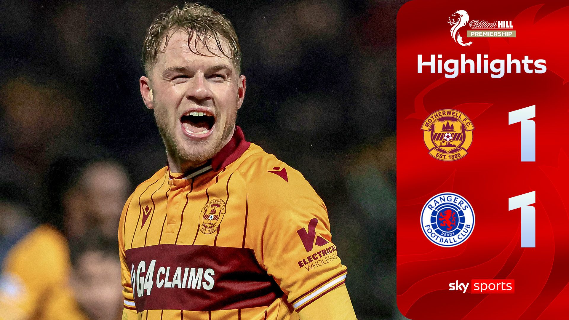 Motherwell 1-1 Rangers