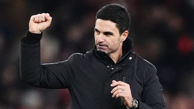 Arsenal manager Mikel Arteta reacts after the Premier League match vs Aston Villa
