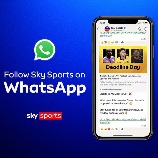 Follow Sky Sports on WhatsApp
